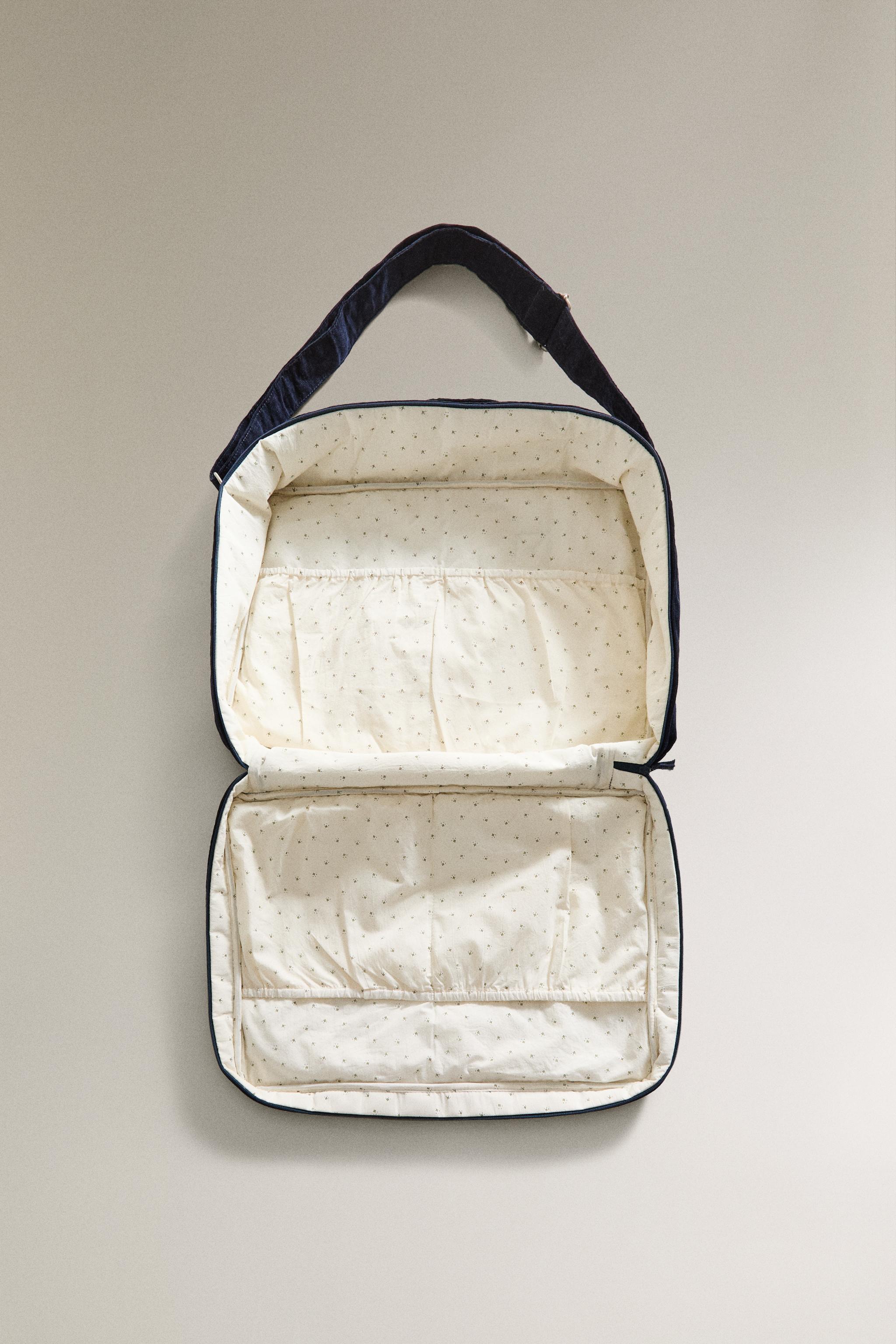 VALISE DE VOYAGE BÉBÉ EN VELOURS CÔTELÉ